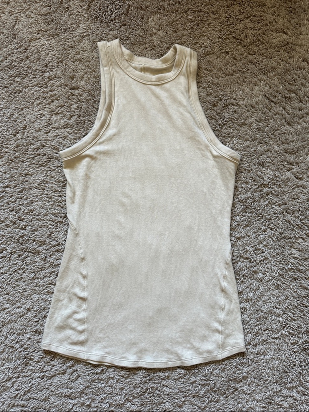 Lululemon Cream Ribbed Tank Top